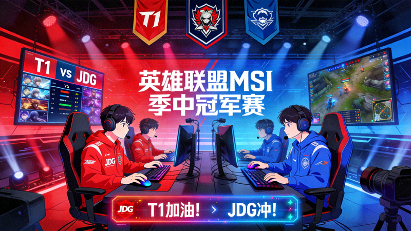 英雄联盟MSI季中冠军赛 T1对阵JDG 电竞直播